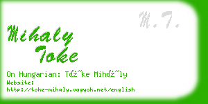 mihaly toke business card